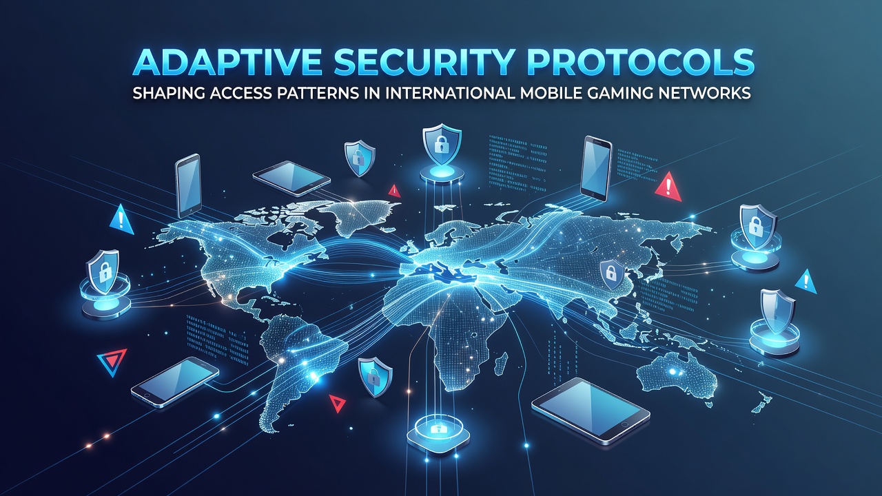 Security dashboard displaying real-time access pattern analytics from mobile gaming servers worldwide