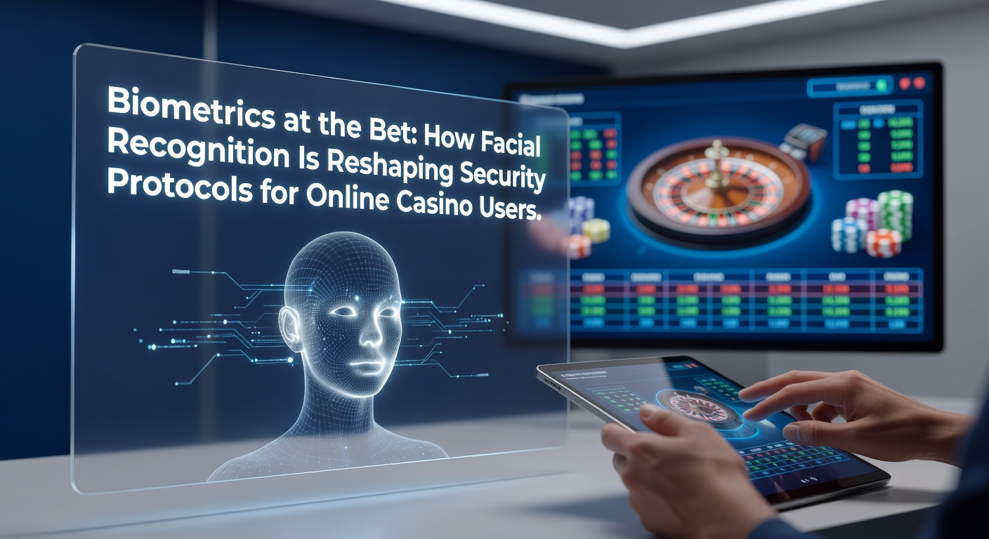 Facial recognition scanning interface displayed on an online casino login screen with secure verification prompts