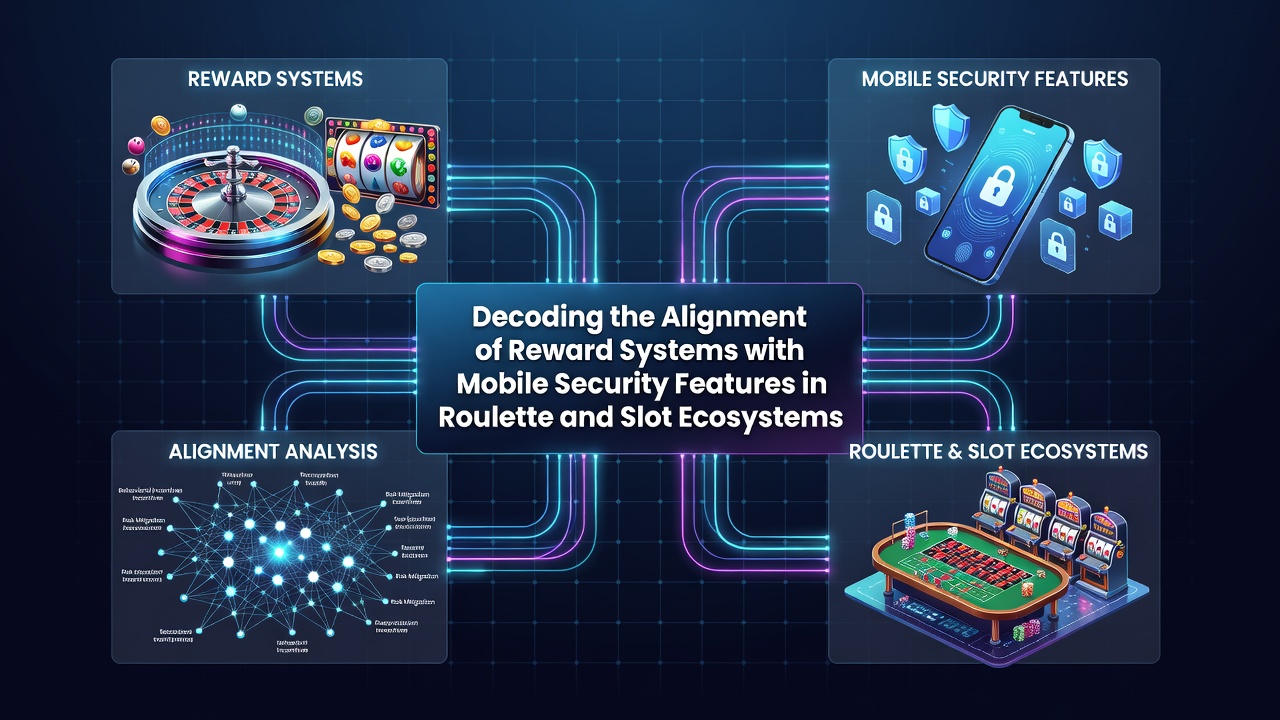 Mobile roulette and slot interfaces displaying integrated reward and security layers on smartphones