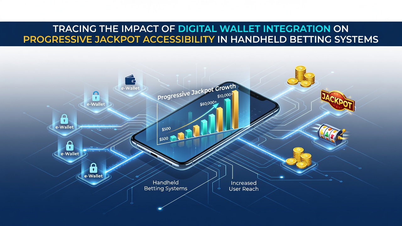 Mobile device displaying digital wallet transaction and progressive jackpot interface in a handheld betting app